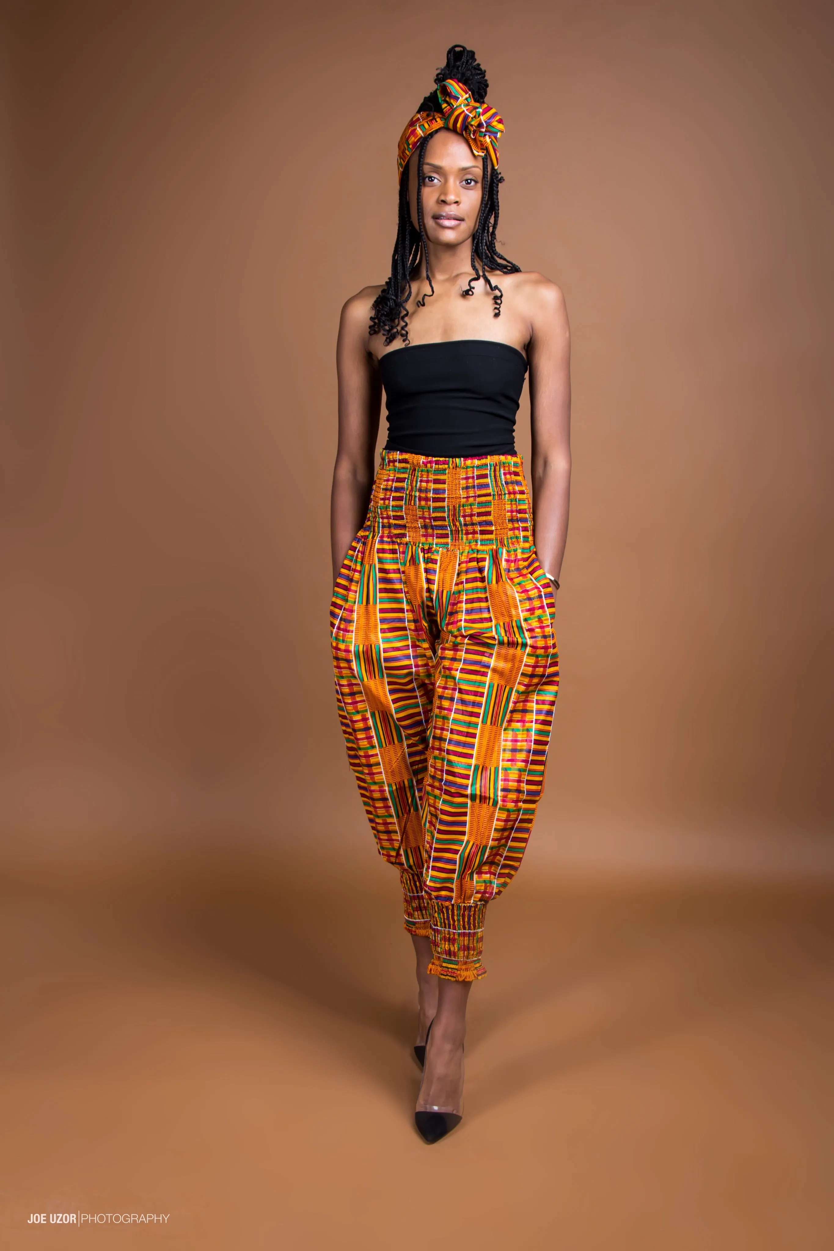 Kente kube pants and scarf