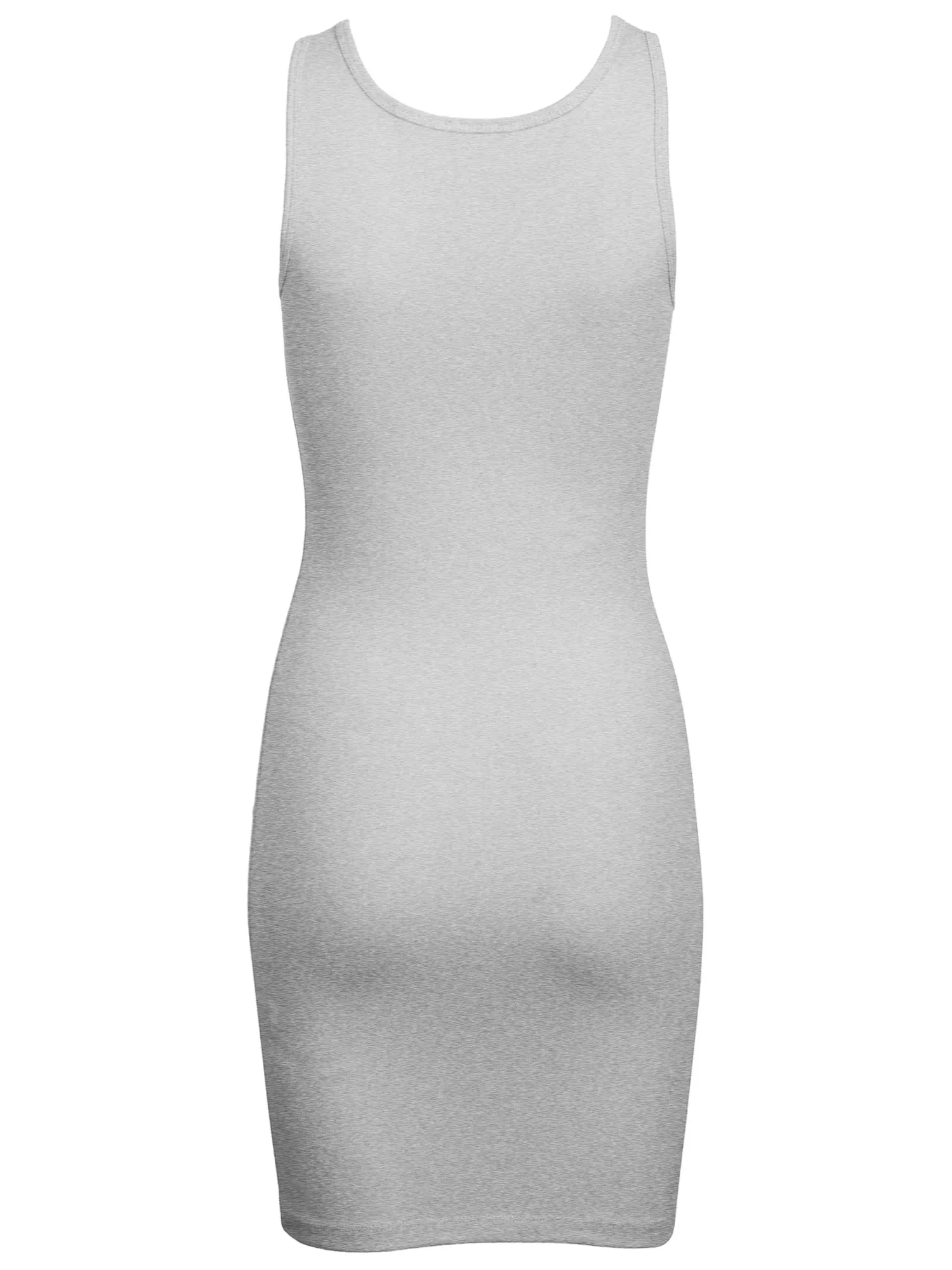 KOGMO Womens Solid Basic Sleeveless Scoop Neck Bodycon Premium Cotton Dress (S-XL)