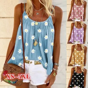 Ladies Daisy Print Camisole Top