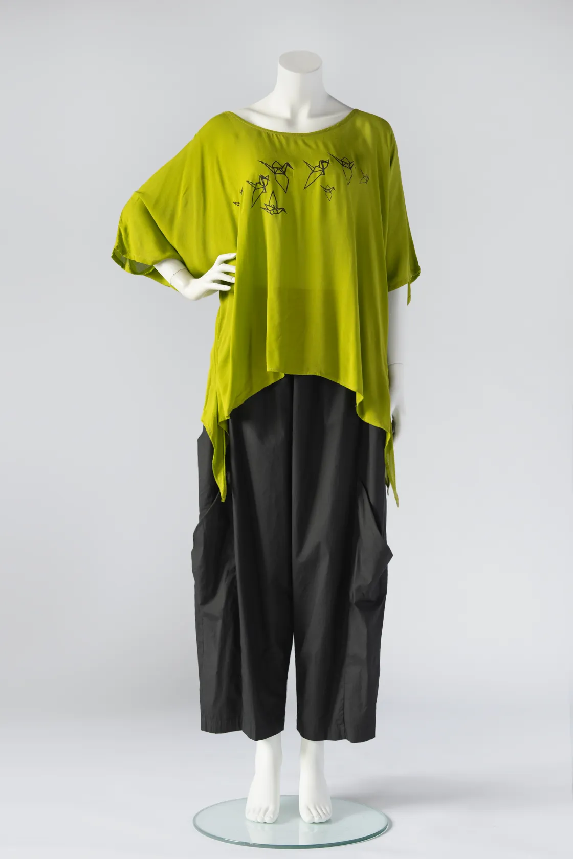 Laiwahina Top in Lime Origami Delphi