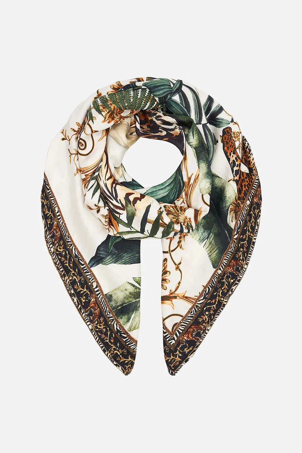 Large Square Scarf - Tiger Trap