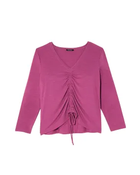 Laurel Rouched Top | Magenta