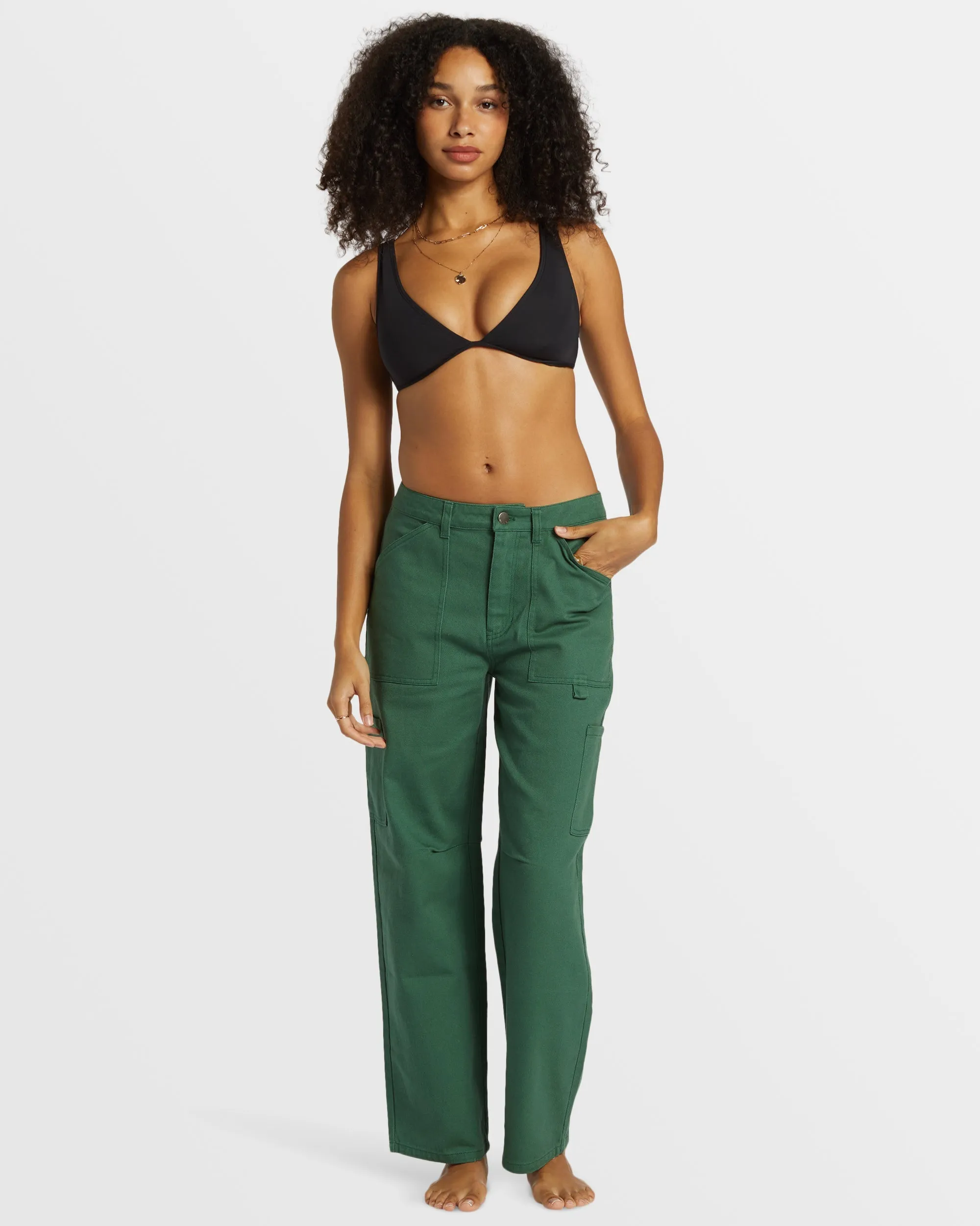 Leia Cargo Pants - Emerald Bay