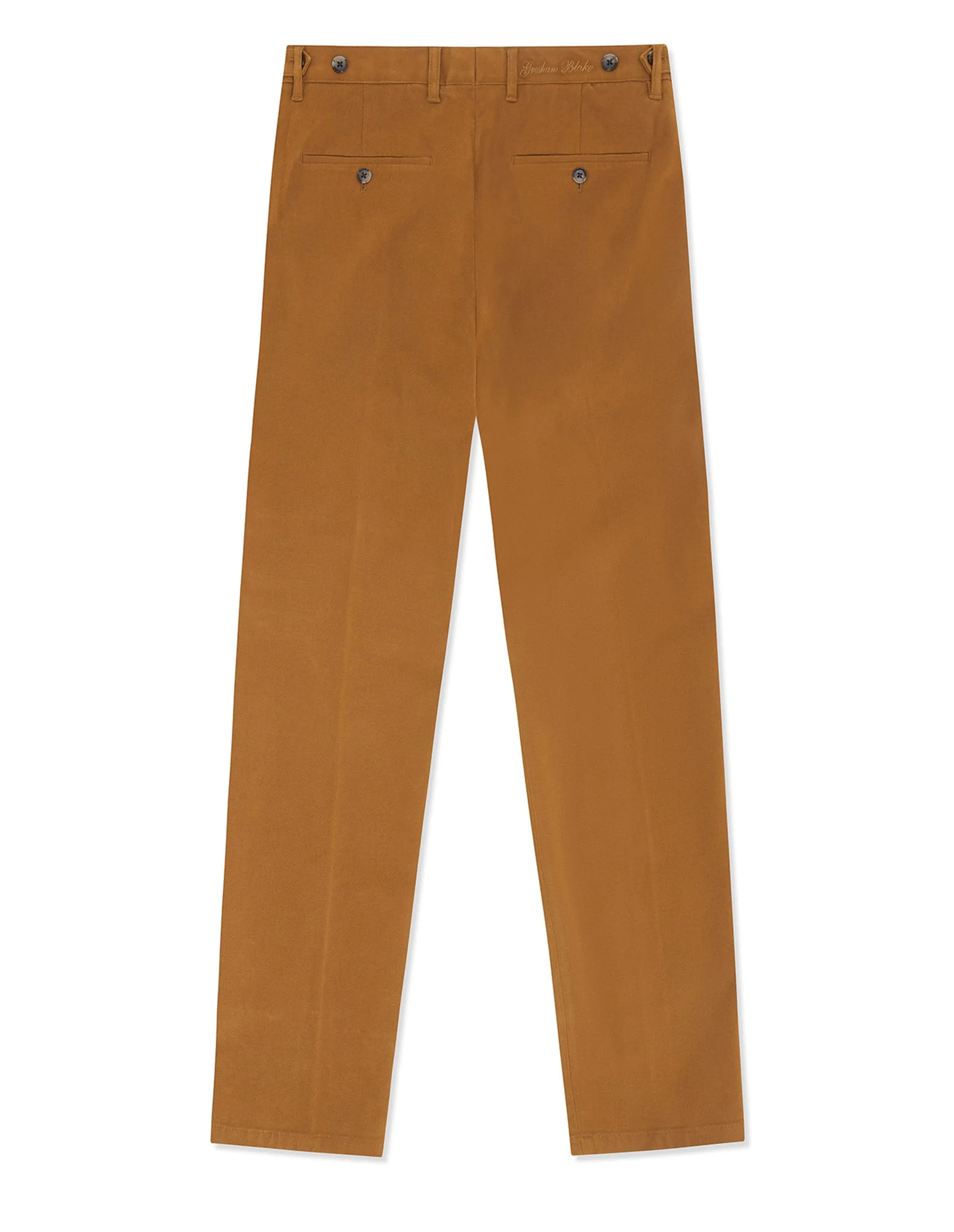 Light Brown Cotton Stretch Chino