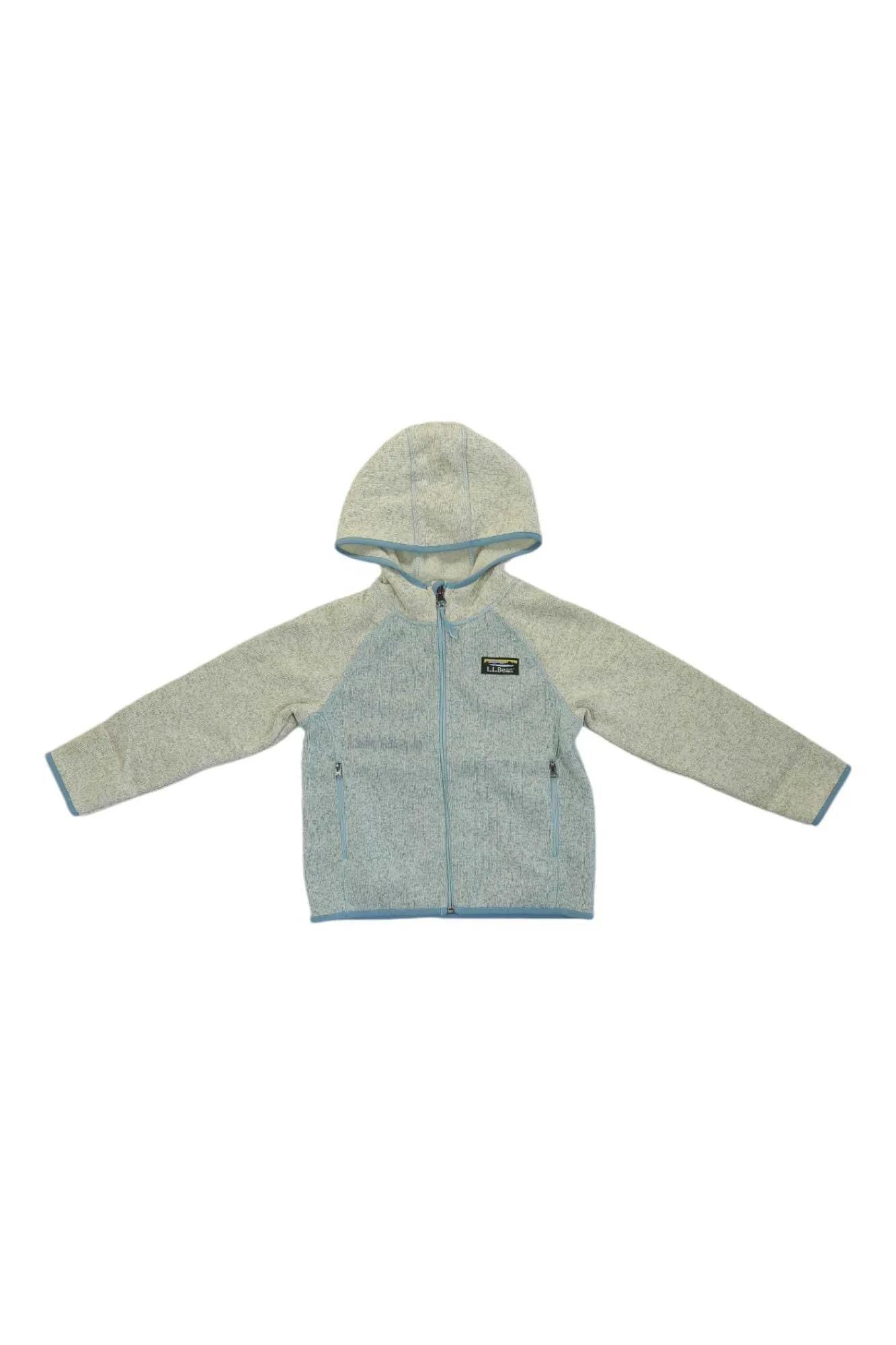 L.L.Bean Little Kids' Color Block Hooded Fleece Sweater