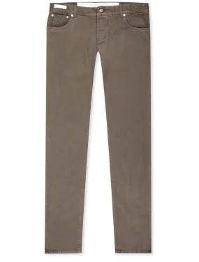 Luxury Denim Cashmere Jeans Brown