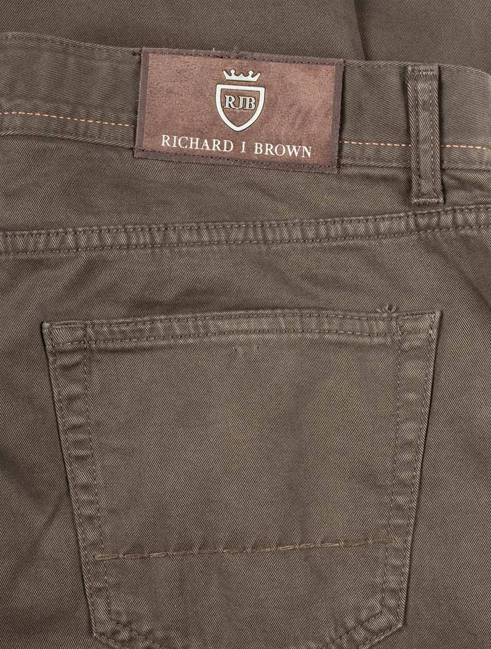 Luxury Denim Cashmere Jeans Brown