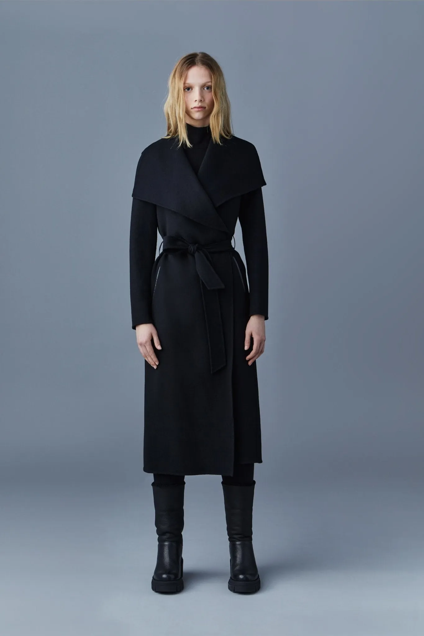 MACKAGE MAI-CN - Double-Face Wool Wrap Coat