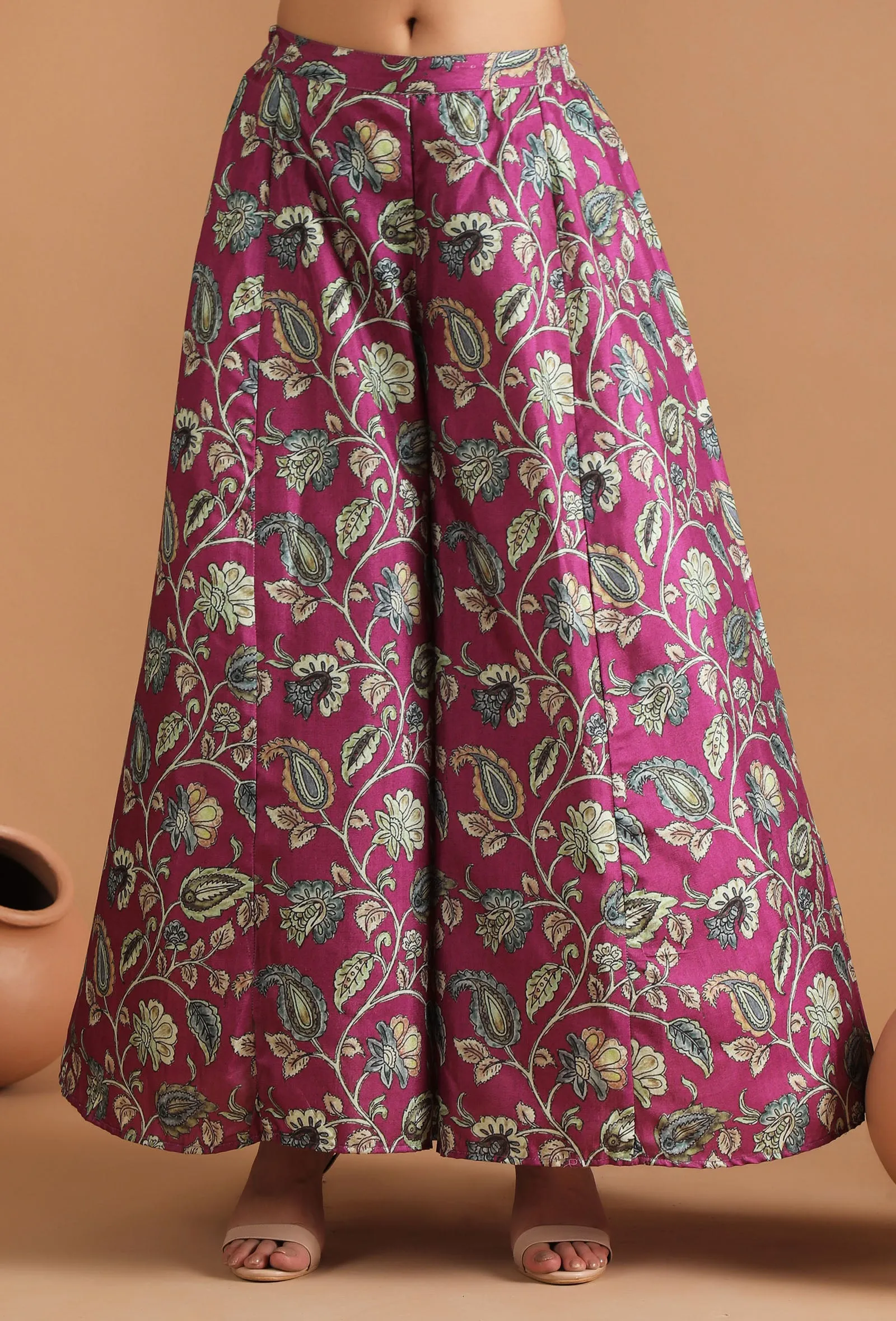 Mahira Allover Kalamkari Pallazo Pants