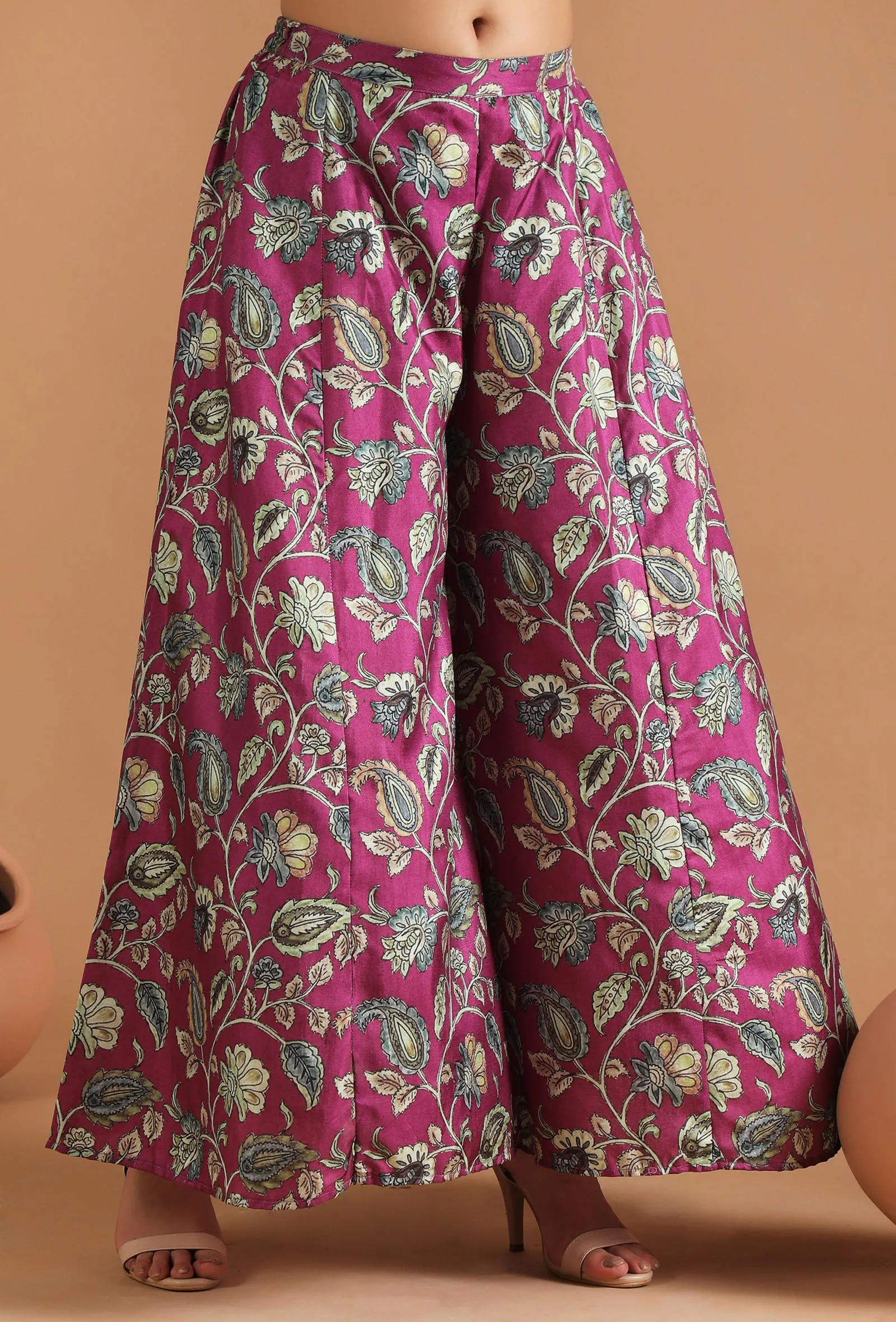 Mahira Allover Kalamkari Pallazo Pants