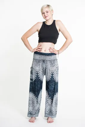 Marble Mandalas Women's Harem Pants in Indigo