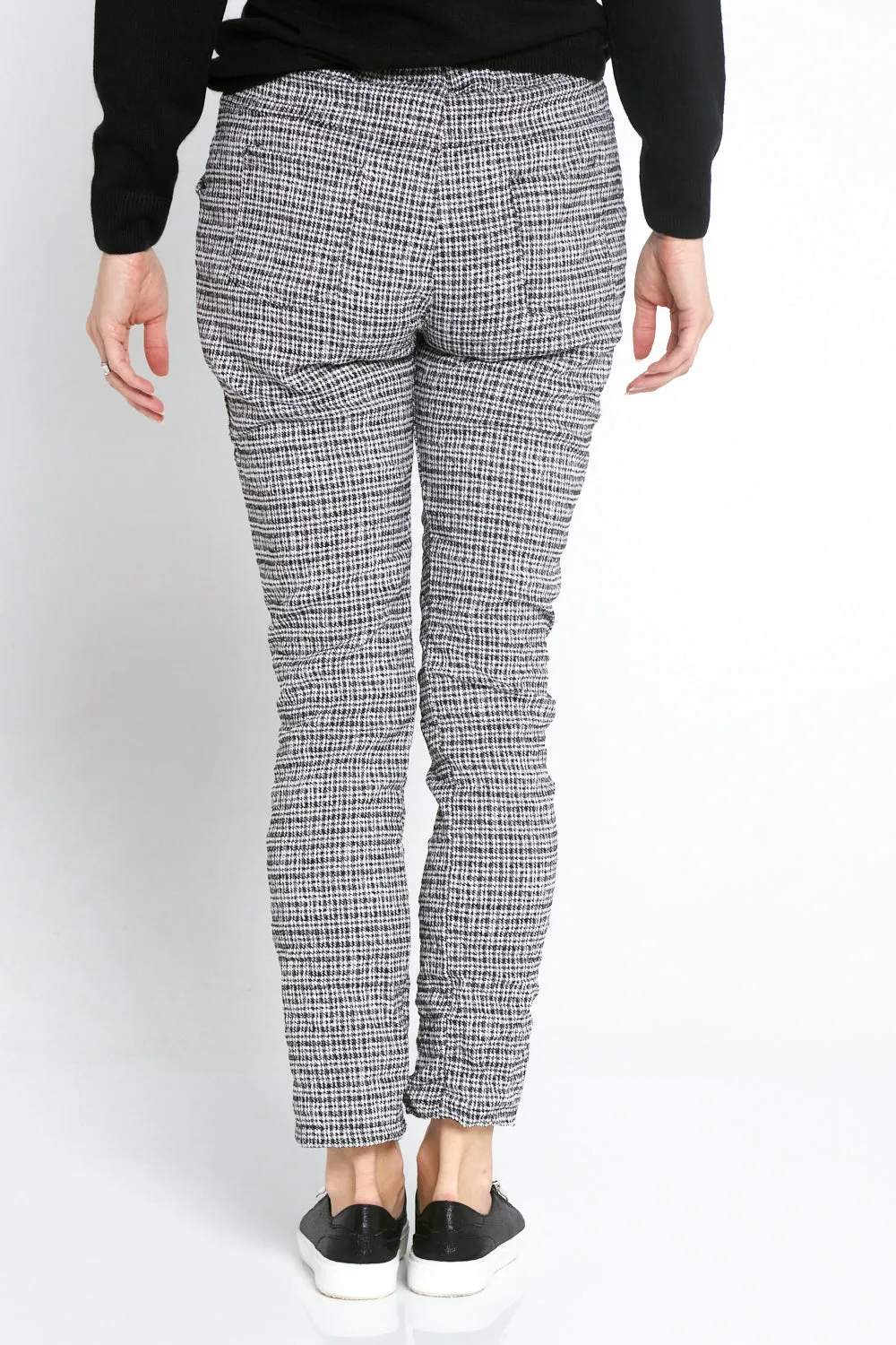 Megan Pants - Black/White Check