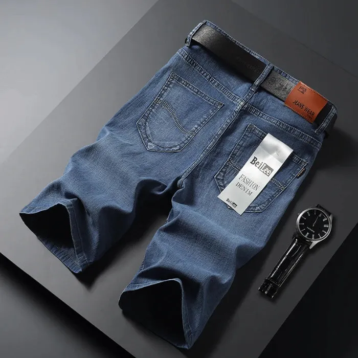 Men Denim Jeans Short Thin New Casual Cool Design Summer Pants Short Elastic Slim Daily High Quality Trousers