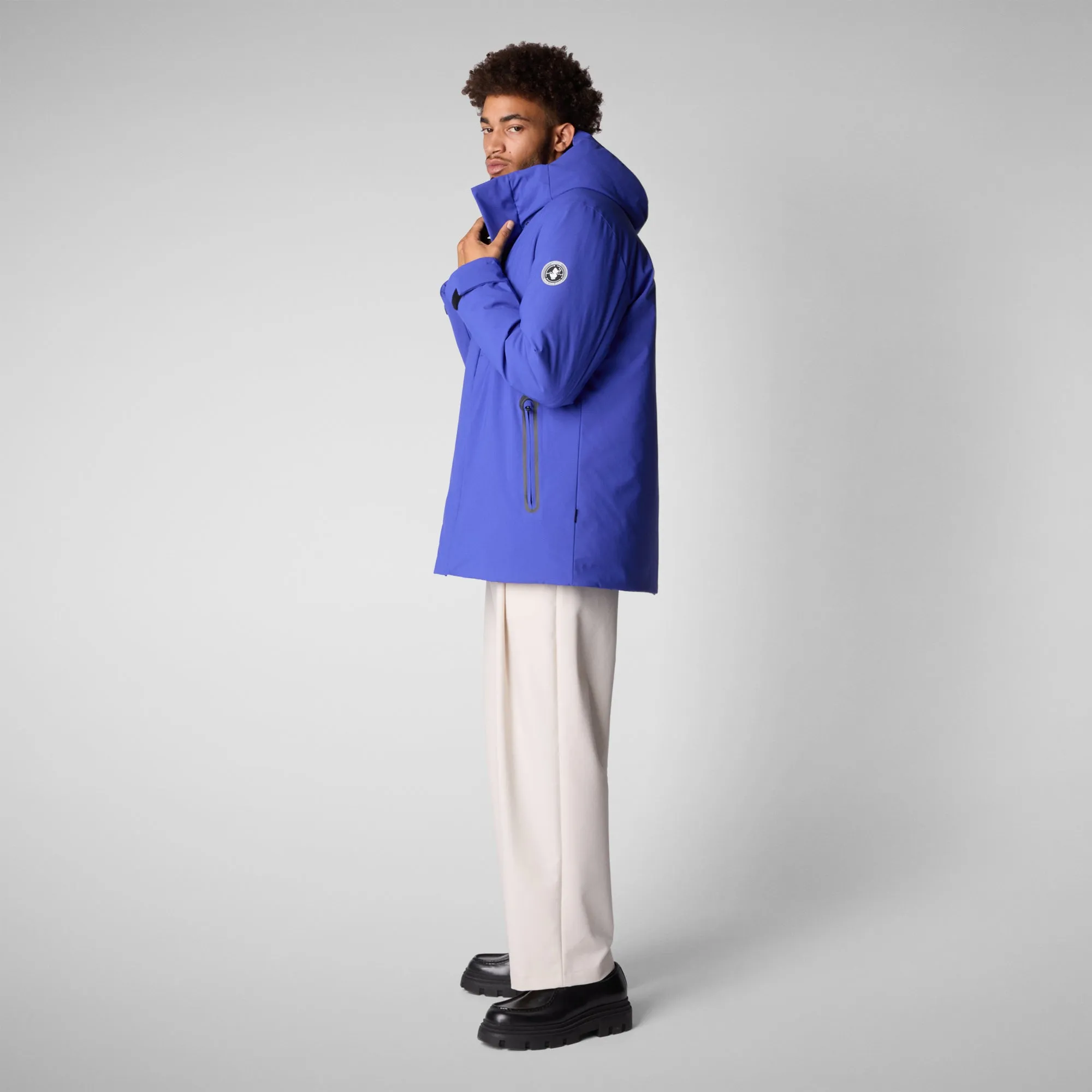 Men's  hooded parka Wilder in GENTIAN BLUE