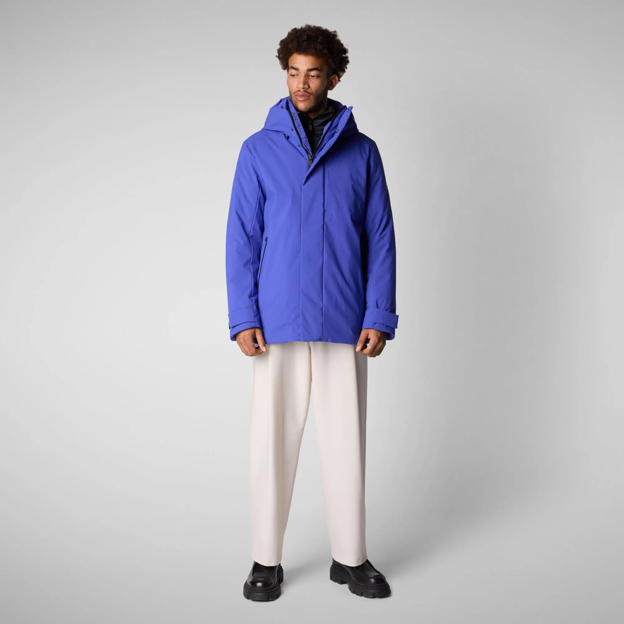 Men's  hooded parka Wilder in GENTIAN BLUE