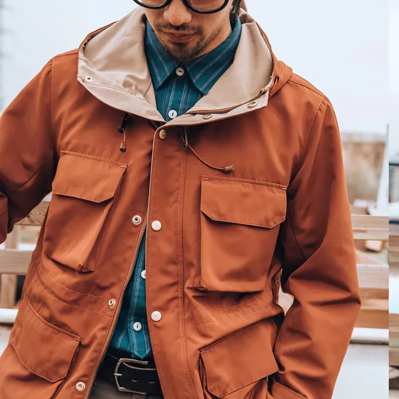 Men's Mountain Parka Vintage-inspired Jacket in Burnt Orange