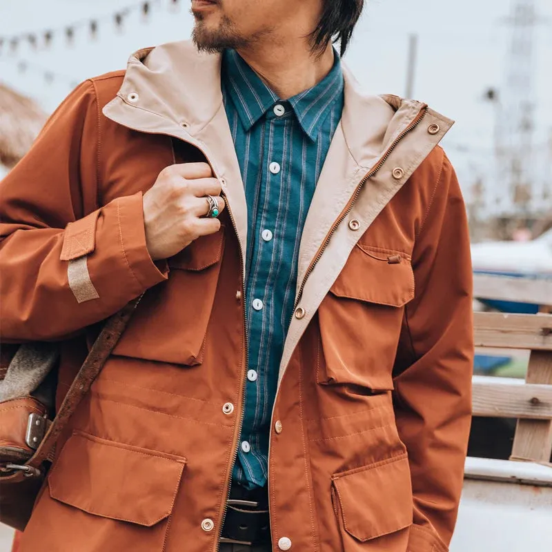 Men's Mountain Parka Vintage-inspired Jacket in Burnt Orange