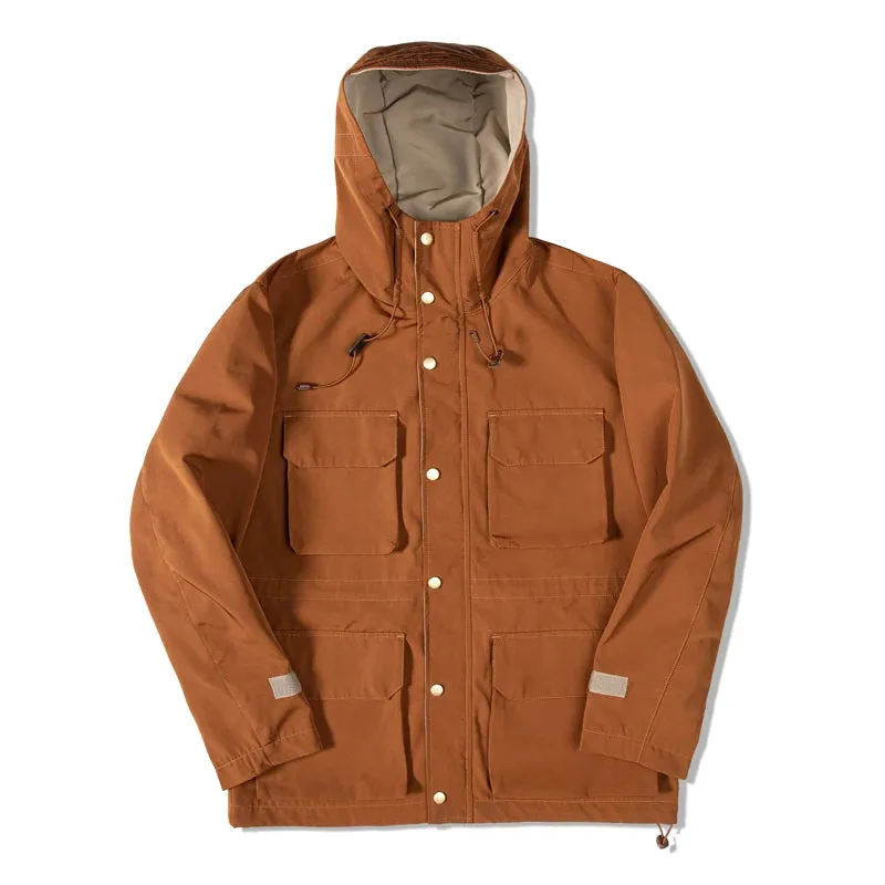 Men's Mountain Parka Vintage-inspired Jacket in Burnt Orange