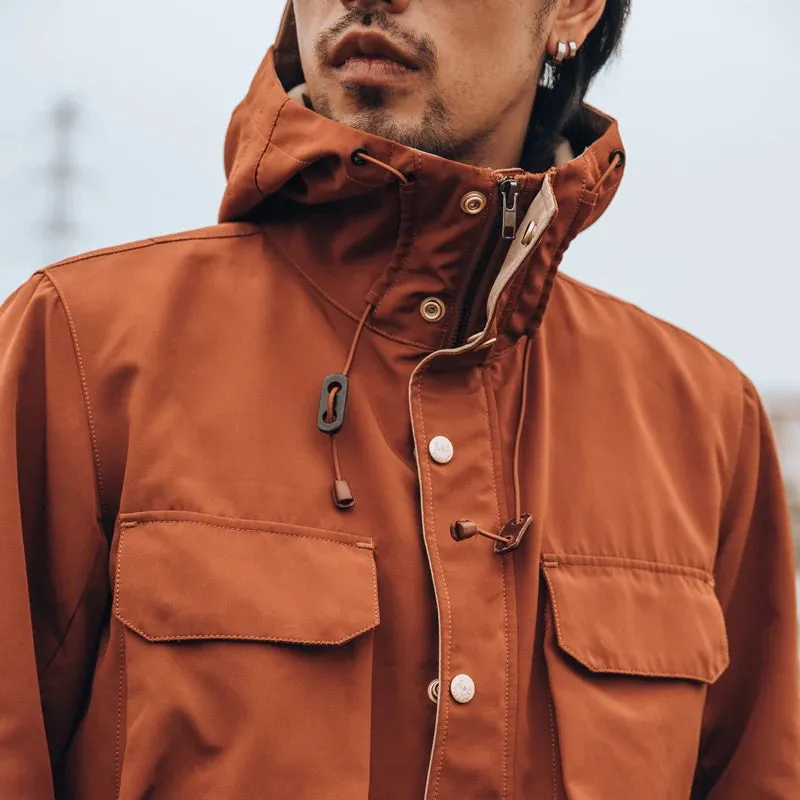 Men's Mountain Parka Vintage-inspired Jacket in Burnt Orange