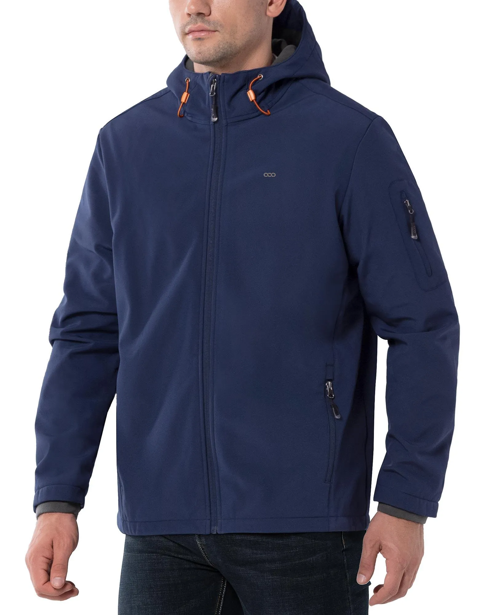 Men's Softshell Jacket Fleece Lined, Water Resistant Winter Warm Shell Jacket Coat Lightweight Outdoor Hiking