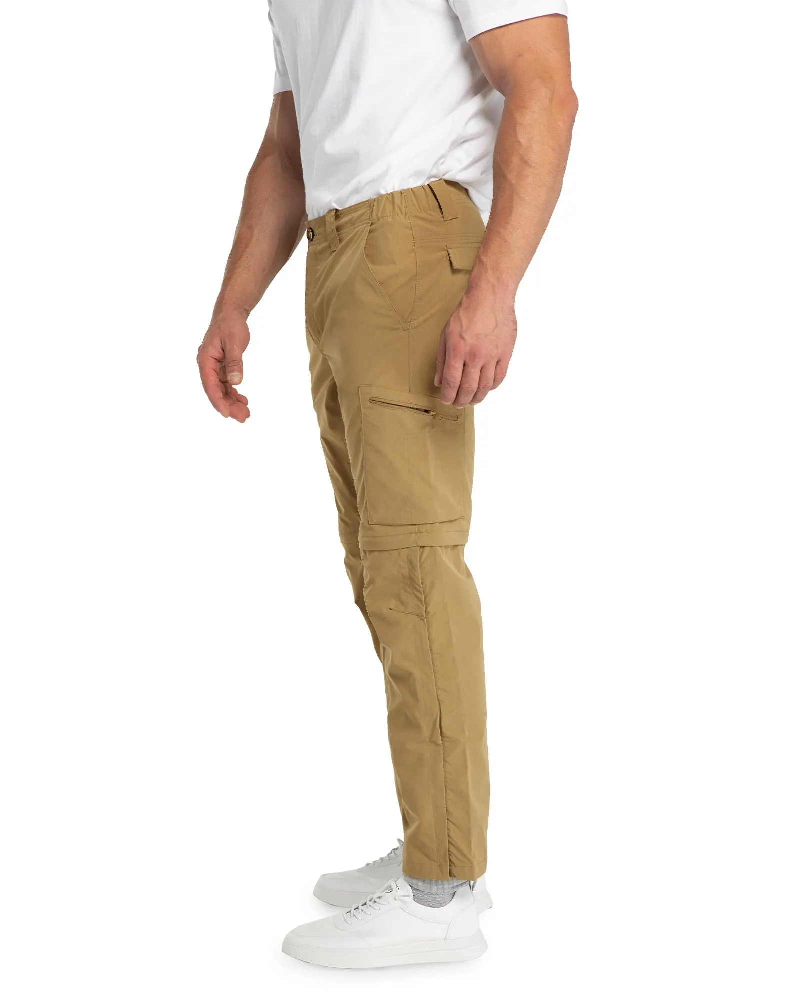 Men's UPF 40  Convertible Zip Off Hiking Pants with 6 Pockets