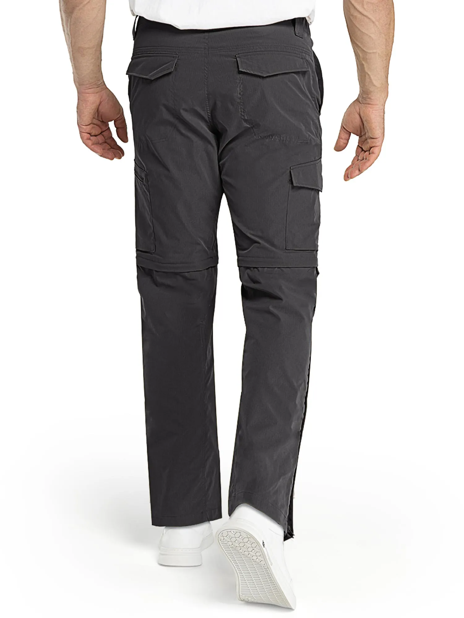 Men's UPF 40  Convertible Zip Off Hiking Pants with 6 Pockets