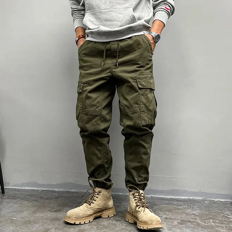 Military Tactical Cargo Pants - Black Joggers - Japanese Army Green Casual Trousers