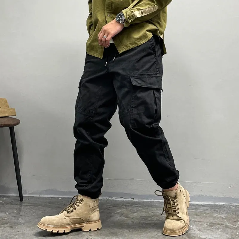 Military Tactical Cargo Pants - Black Joggers - Japanese Army Green Casual Trousers