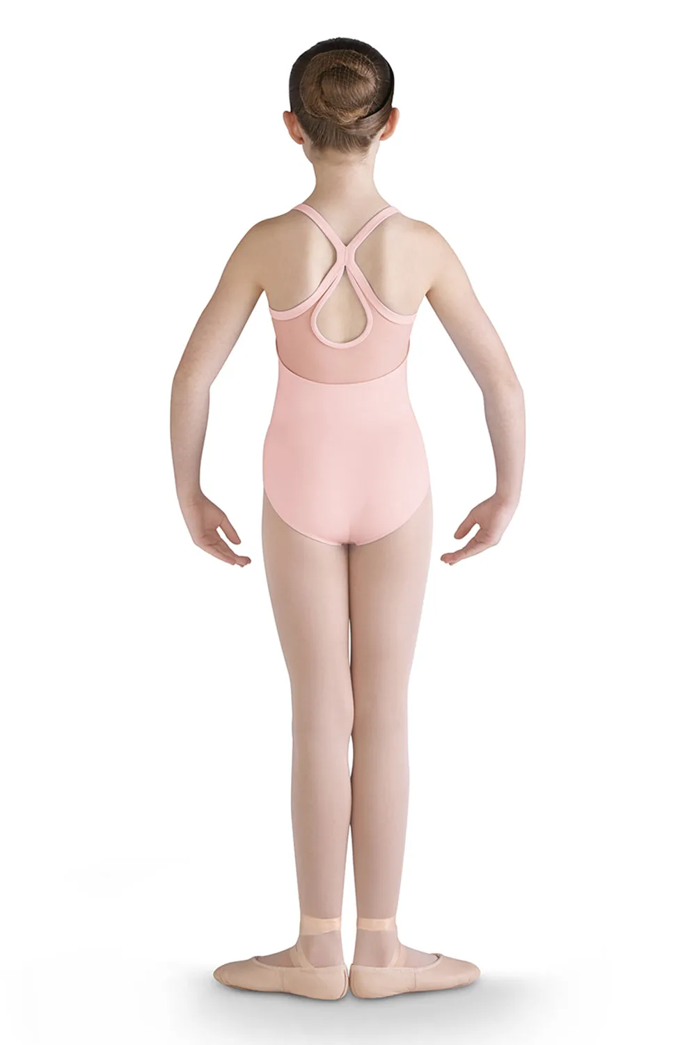 MIRELLA M1210C GIRLS MESH FRONT CAMISOLE LEOTARD