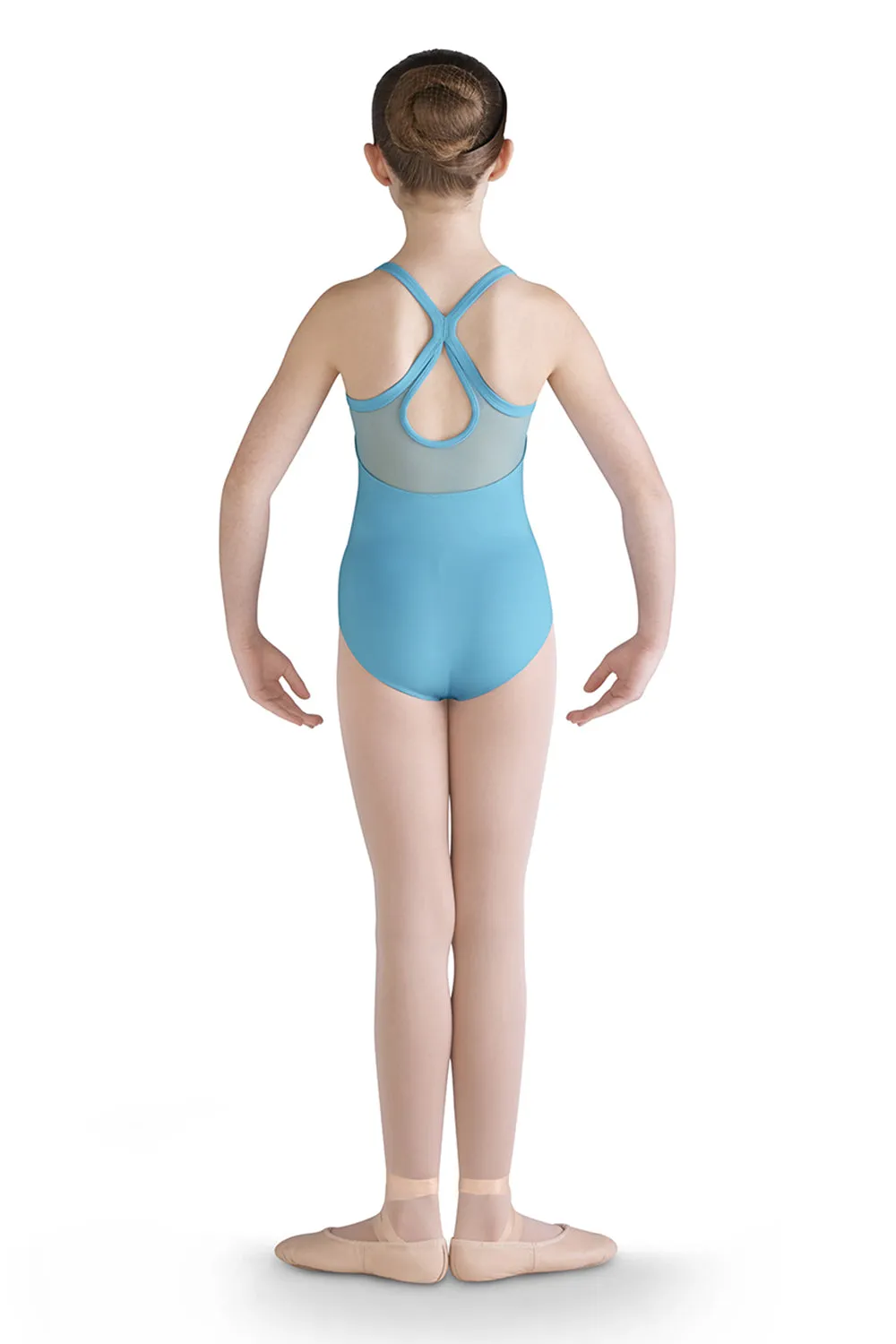 MIRELLA M1210C GIRLS MESH FRONT CAMISOLE LEOTARD