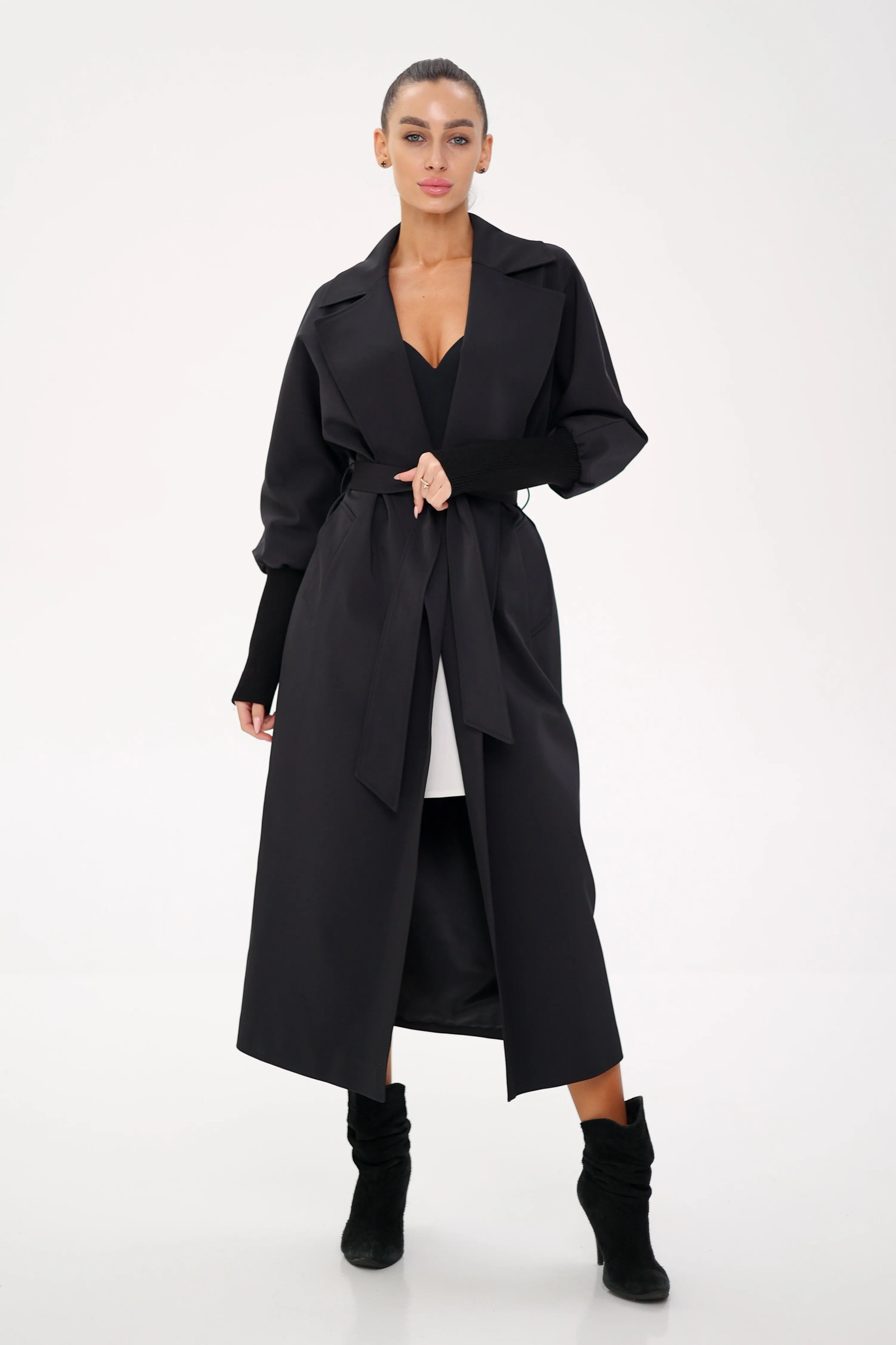 Miru Trench Coat in Black