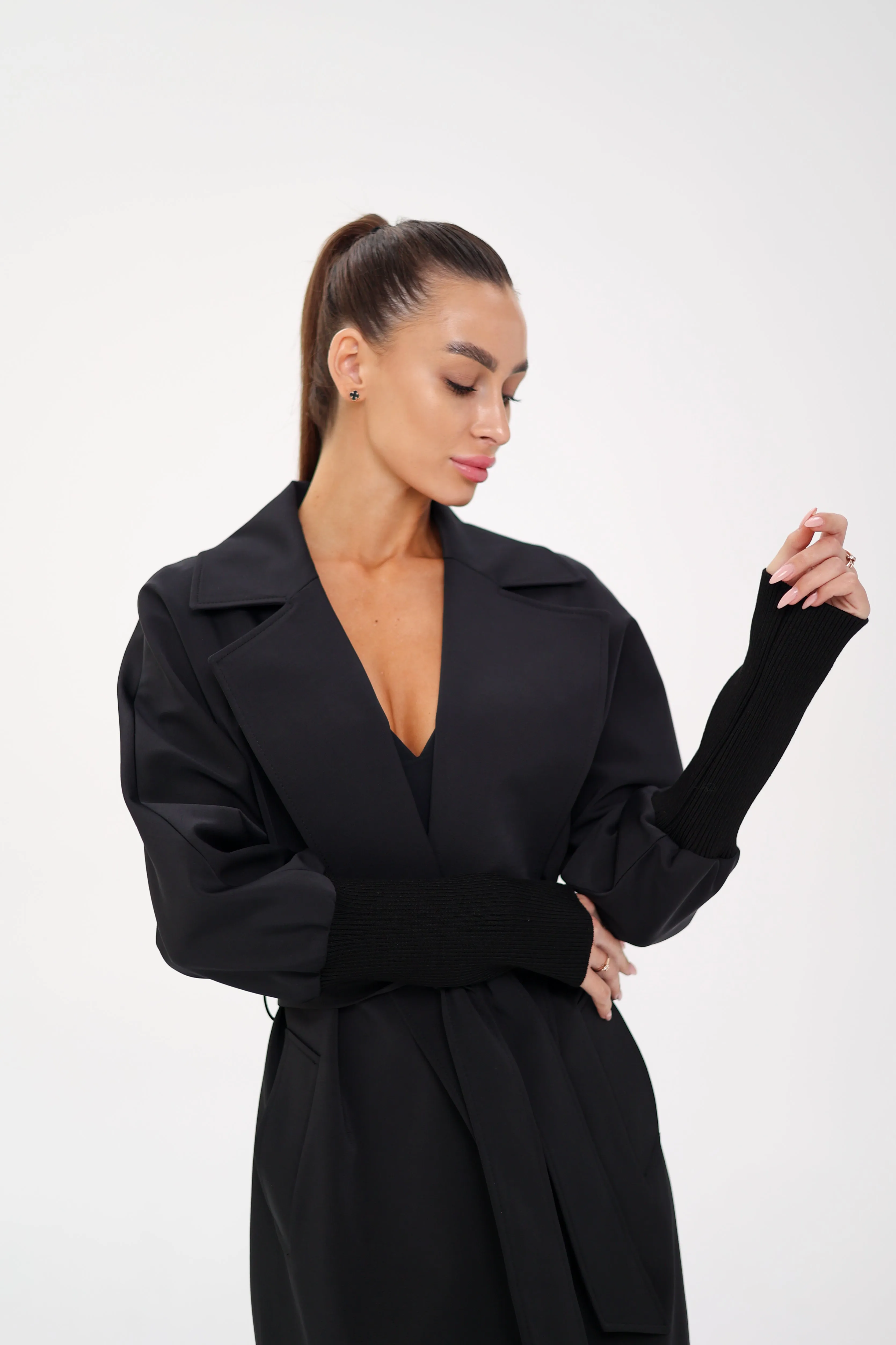 Miru Trench Coat in Black