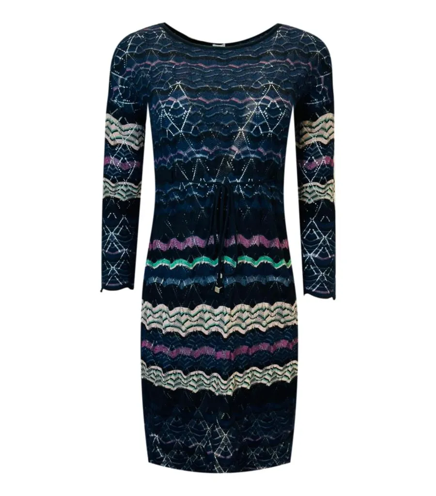 Missoni Crochet Knit Striped Dress. Size 40IT