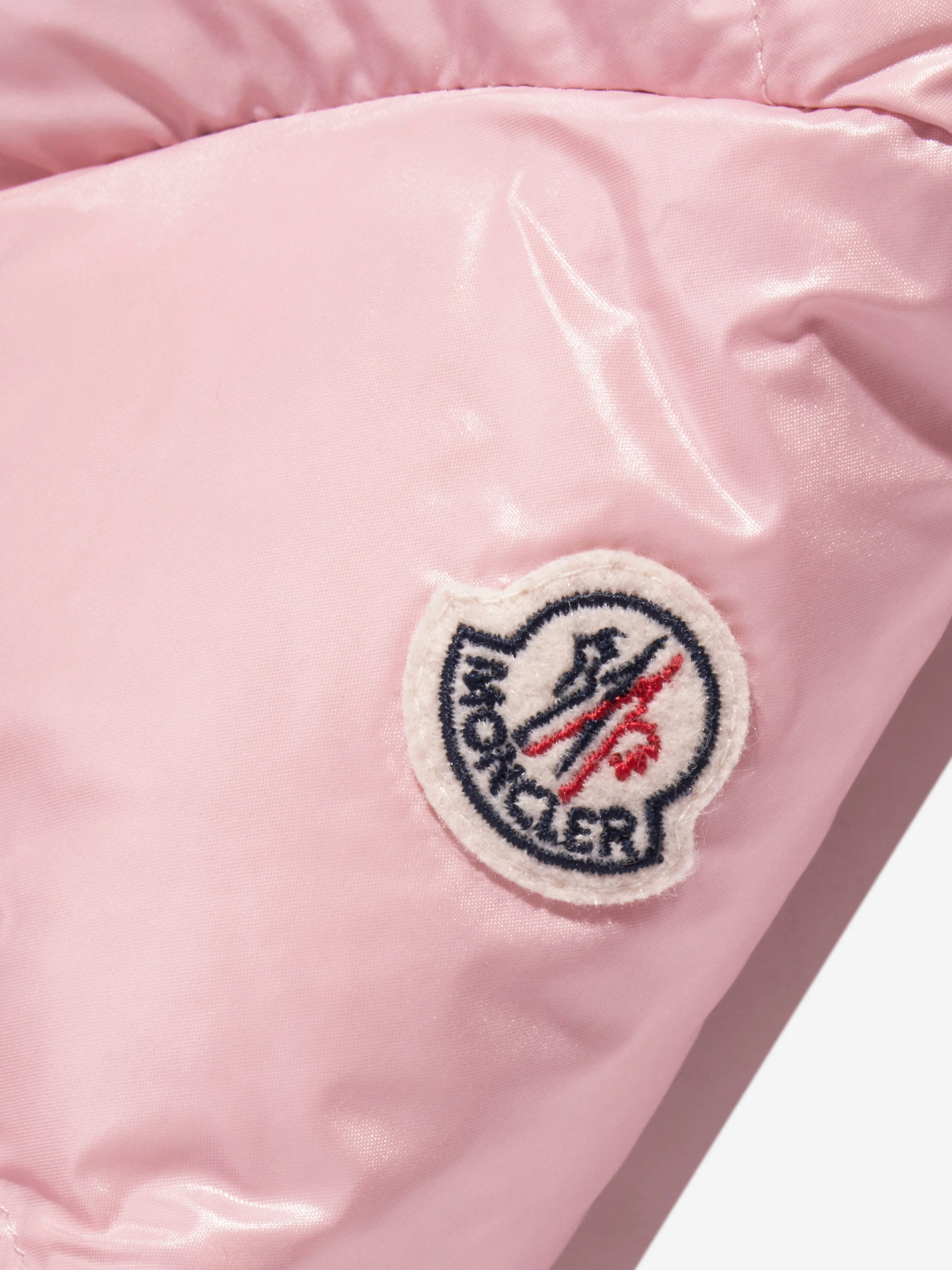 Moncler Enfant Girls Down Padded Abbaye Jacket in Pink