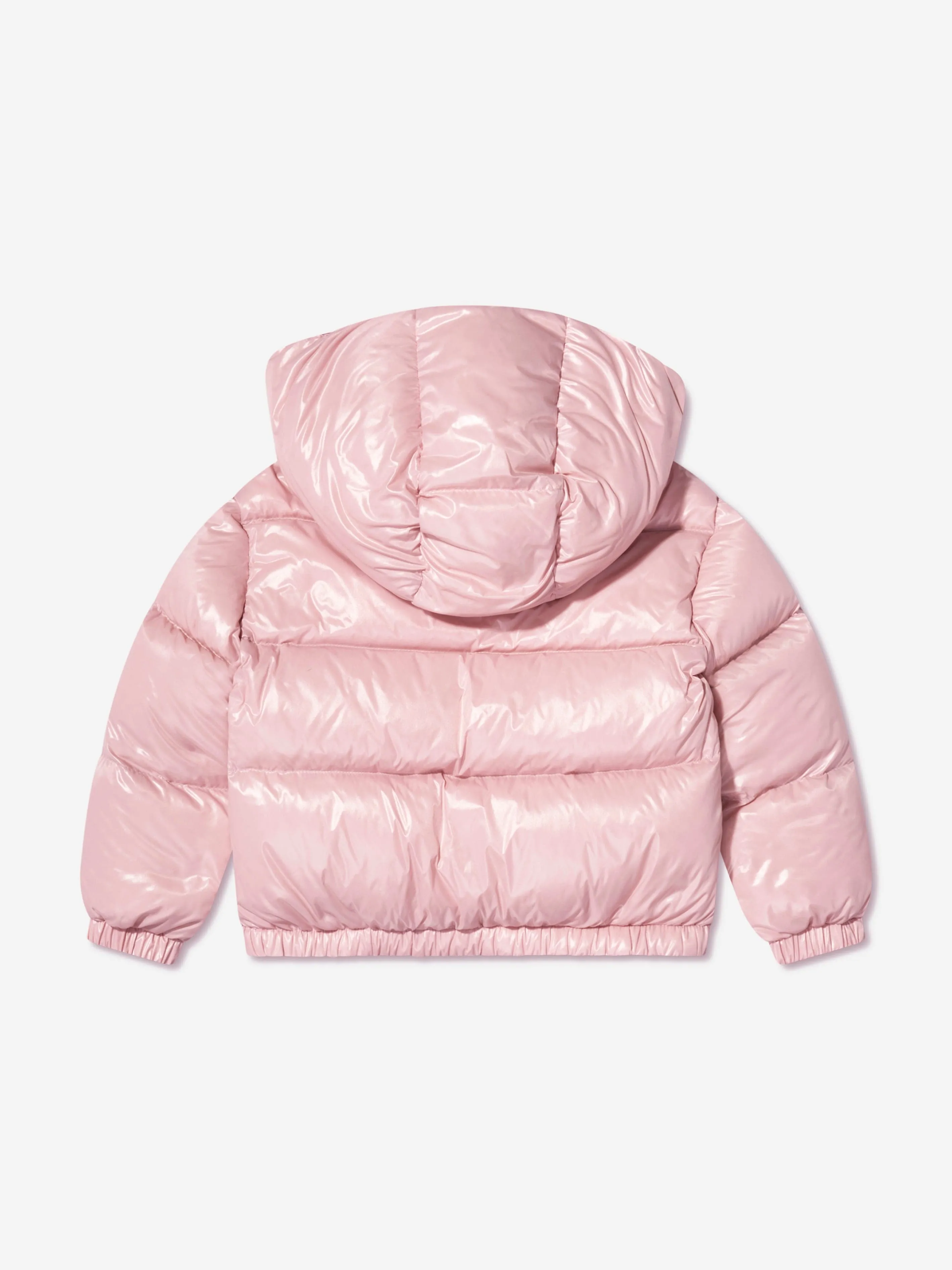 Moncler Enfant Girls Down Padded Abbaye Jacket in Pink