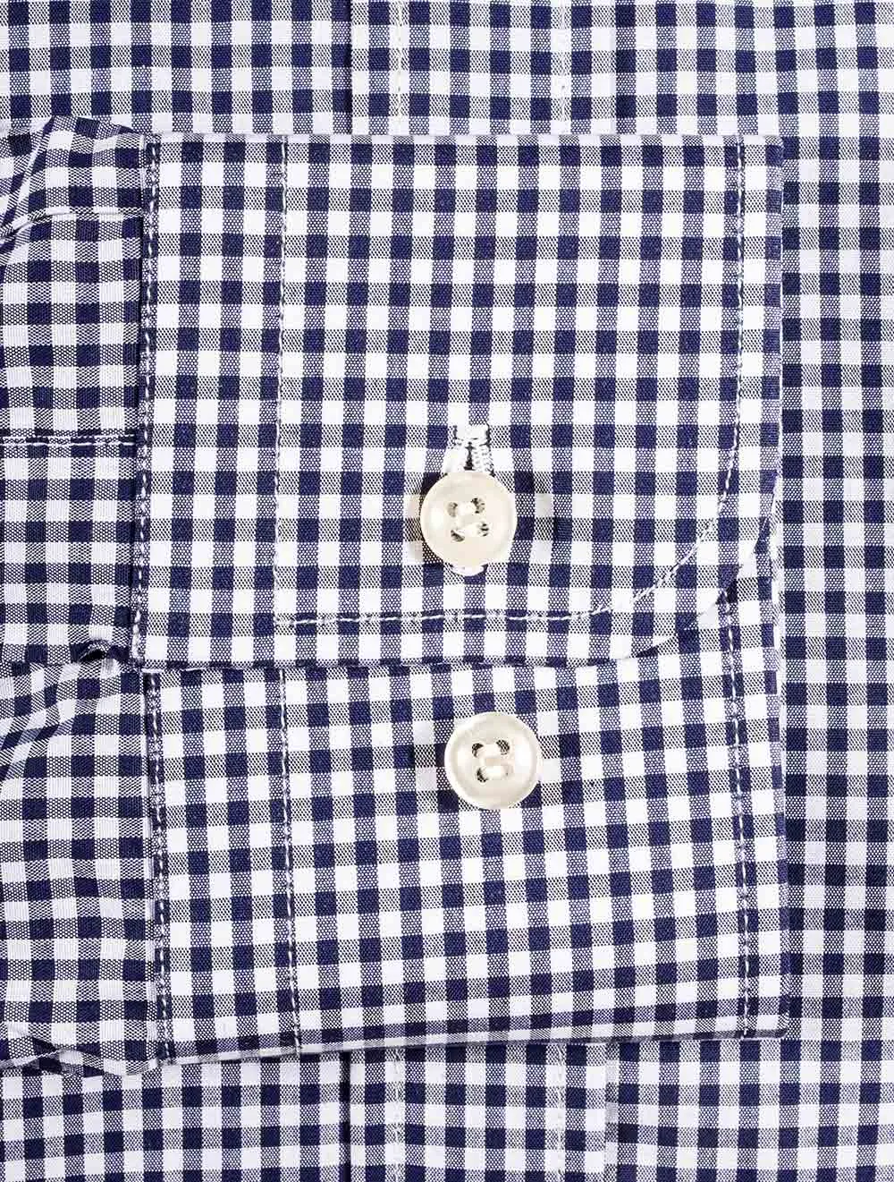 Navy Gingham Check Shirt Navy