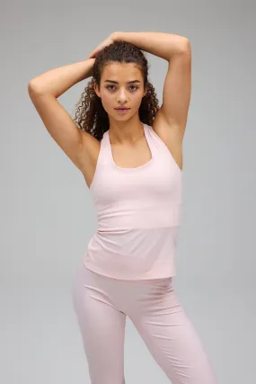 Neaty Racer Tank Top - Soft Pink