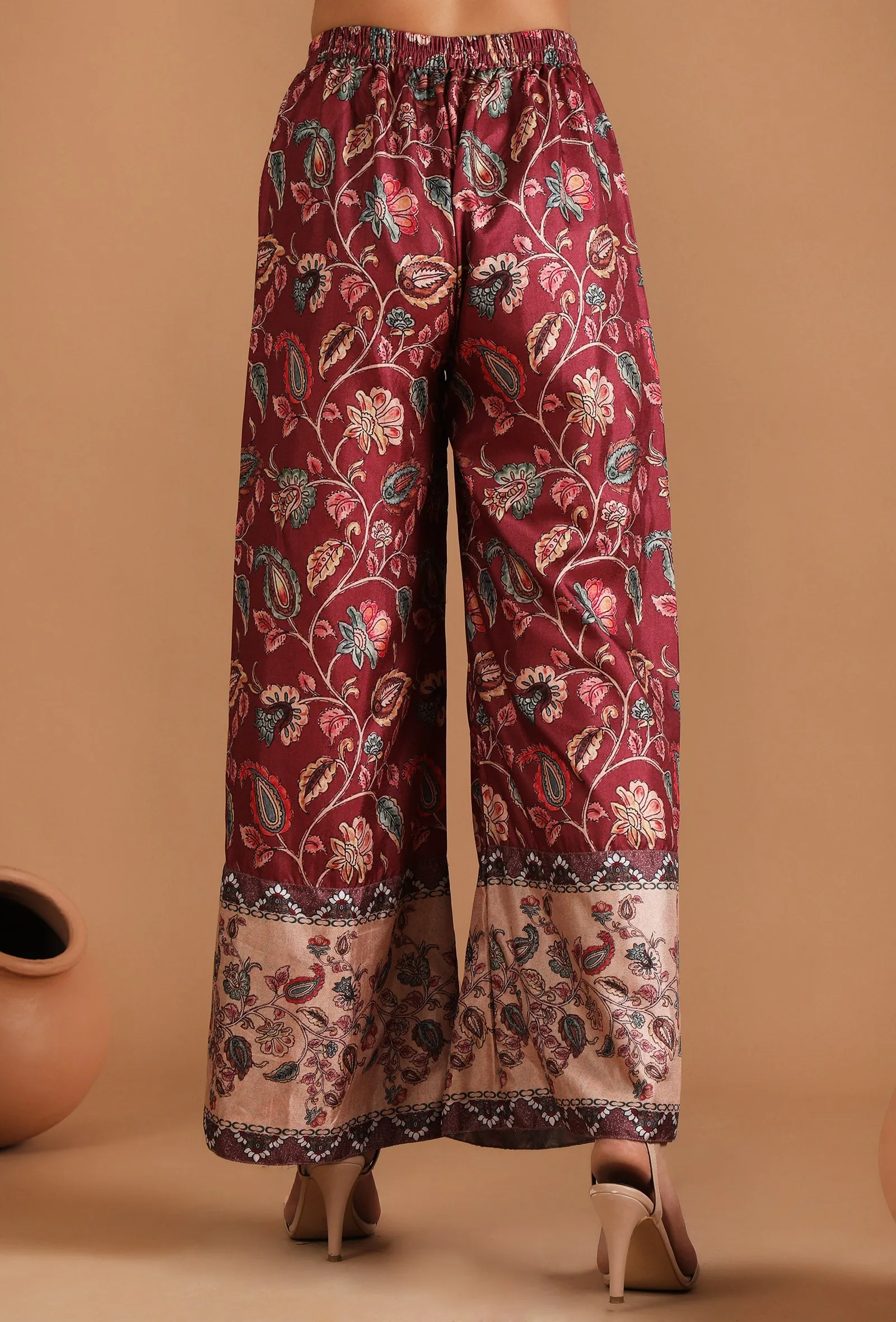 Nirali Allover Kalamkari Straight Fit Pants