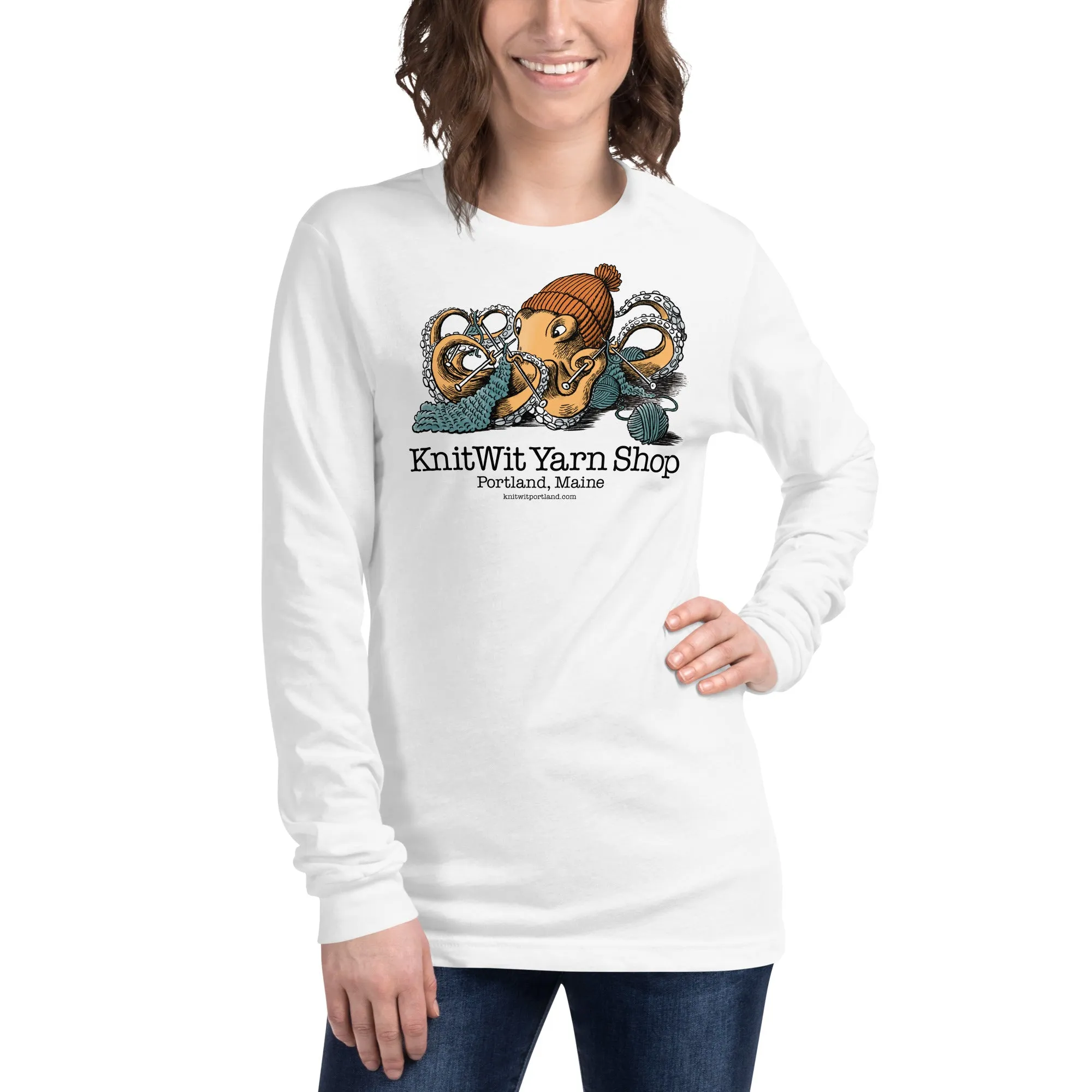 Octopus Knitting Unisex Long Sleeve Tee