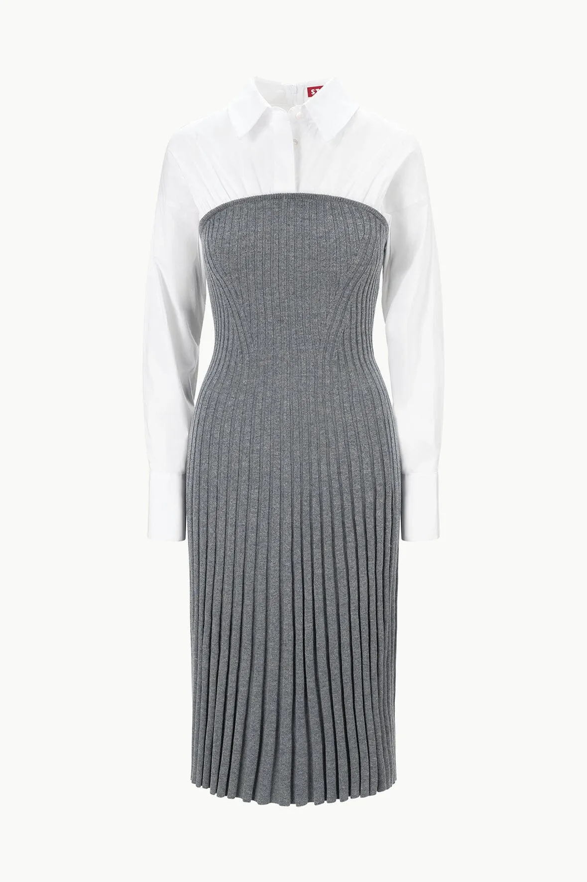 O'KEEFE DRESS | CHARCOAL WHITE