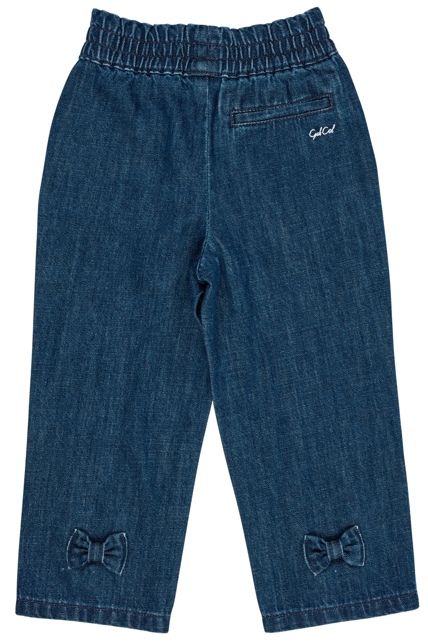 ORGANIC CHINOS W. BOW - DARK INDIGO BLUE WASHED