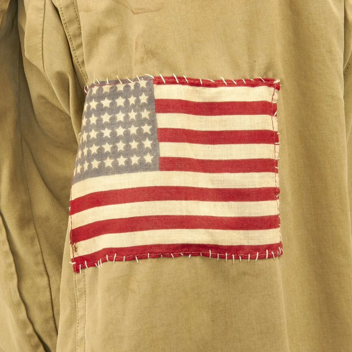 Original U.S. WWII 101st Airborne Division M-1941 Field Jacket with D-Day Invasion Flag Patch