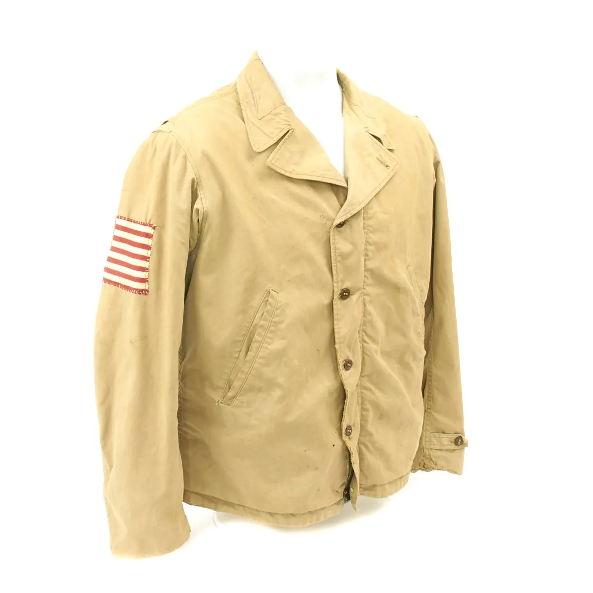 Original U.S. WWII 101st Airborne Division M-1941 Field Jacket with D-Day Invasion Flag Patch