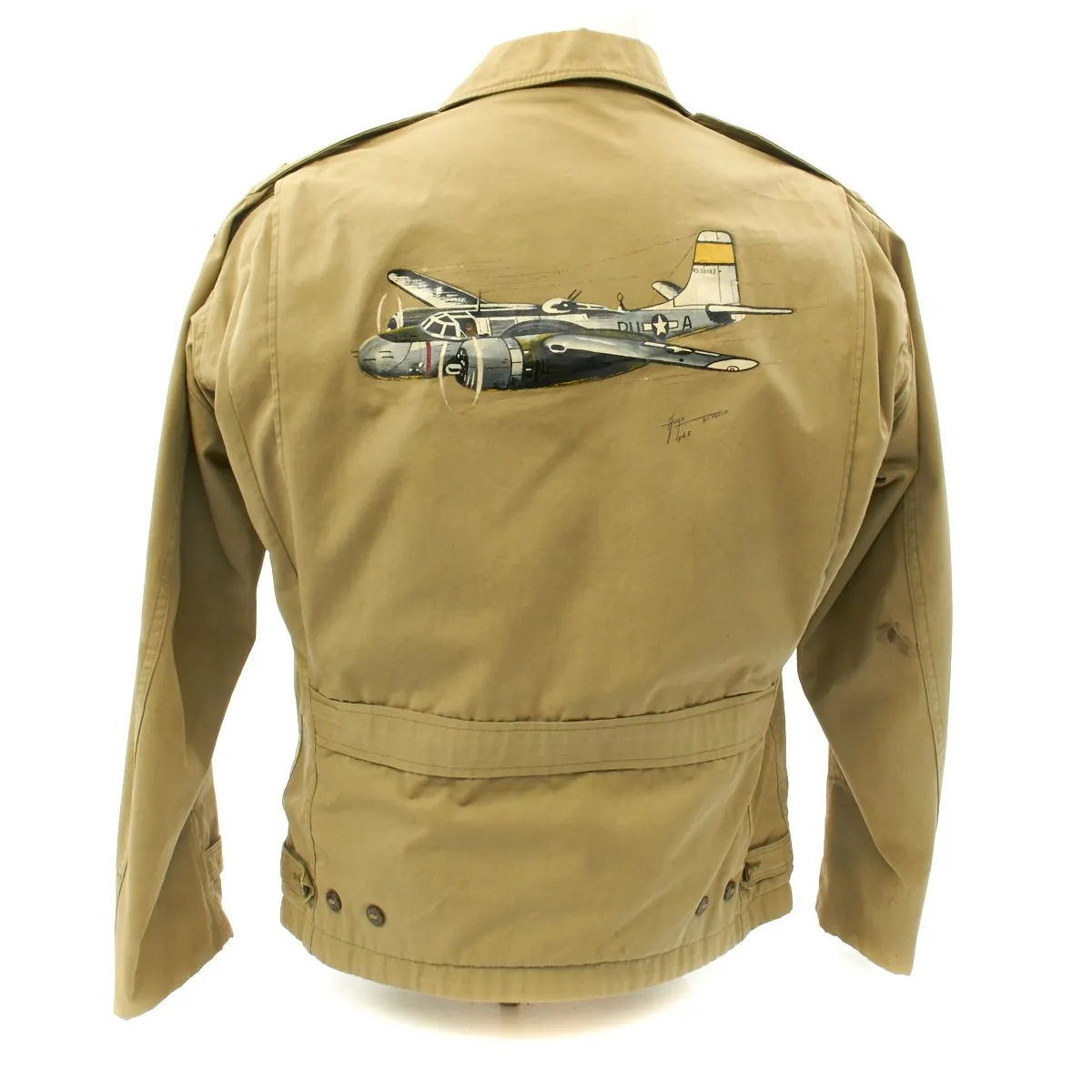 Original U.S. WWII 554th Bomb Squadron B-26 Marauder Painted M41 Field Jacket