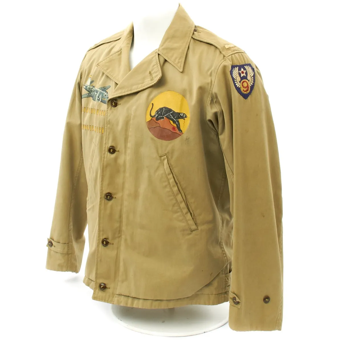 Original U.S. WWII 554th Bomb Squadron B-26 Marauder Painted M41 Field Jacket