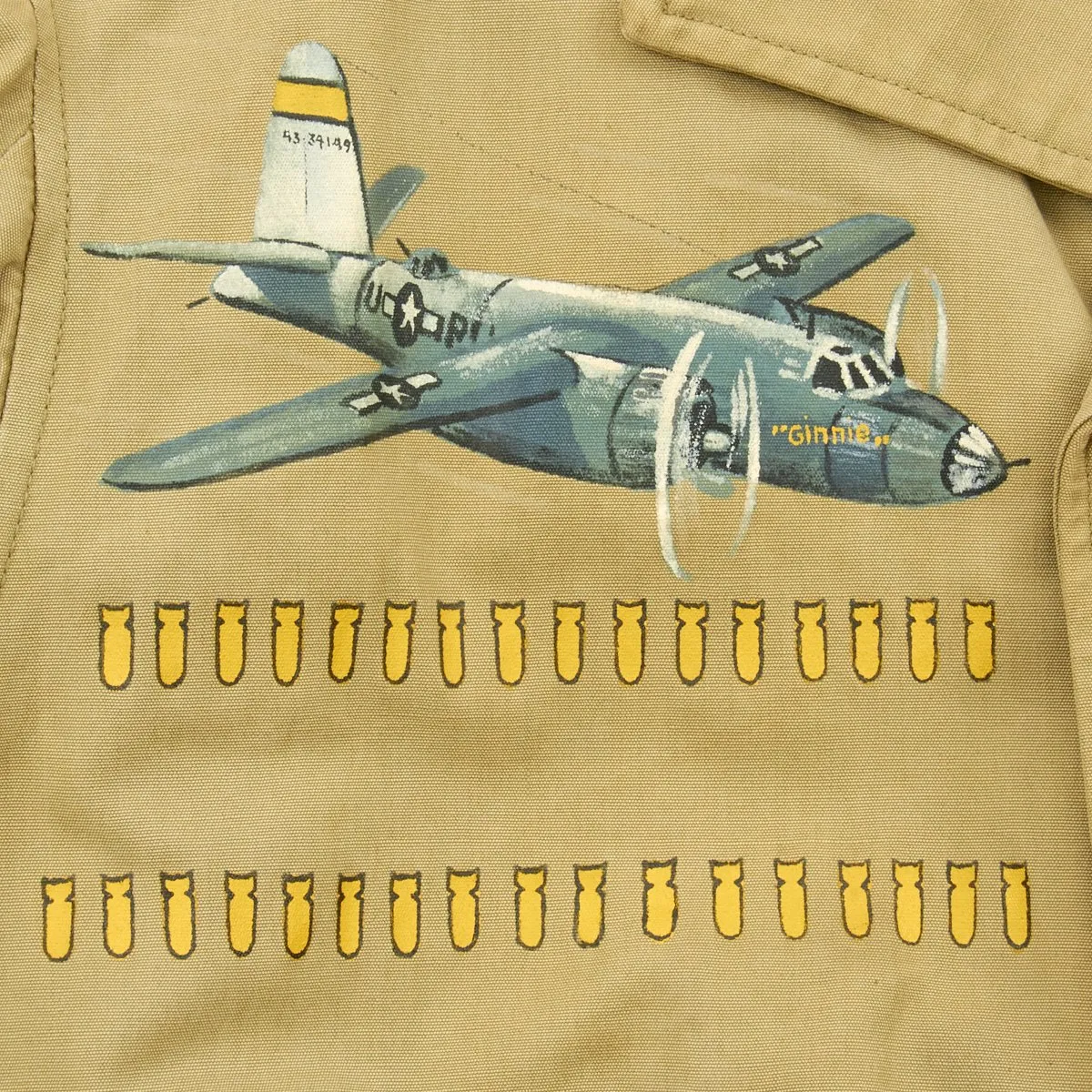 Original U.S. WWII 554th Bomb Squadron B-26 Marauder Painted M41 Field Jacket