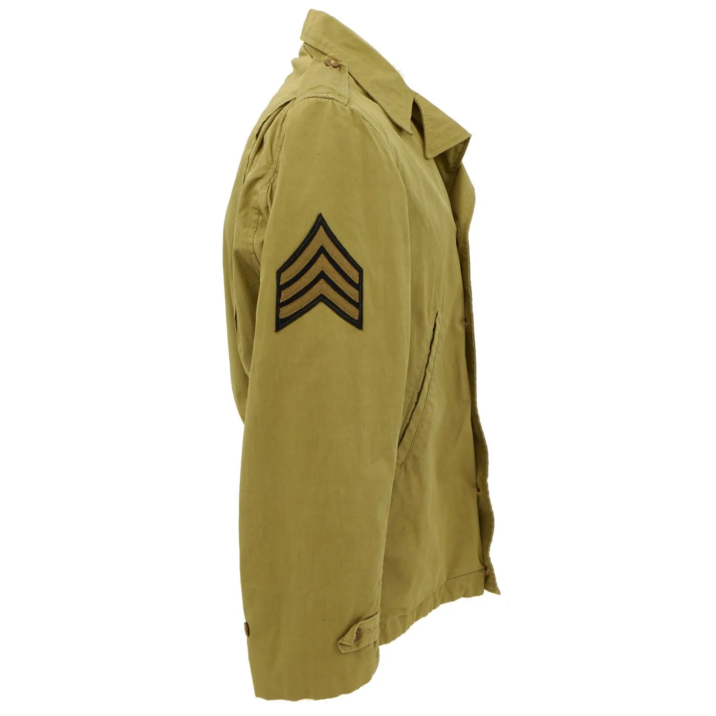 Original U.S. WWII 82nd Airborne M41 Field Jacket with Replicated Bullion 504th Parachute Infantry Regiment Pocket Patch