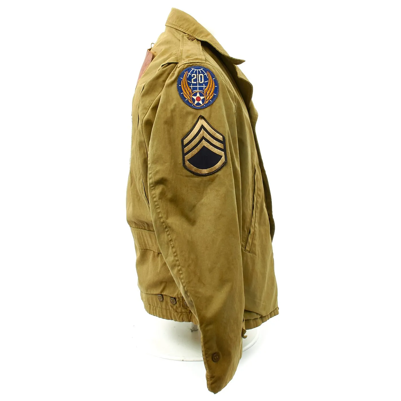 Original U.S. WWII Famous Sports Writer Mel Durslag M41 Flight Jacket with Blood Chits