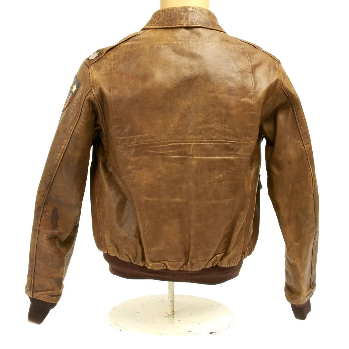 Original U.S. WWII Named China Burma India Theater A2 Leather Flight Jacket