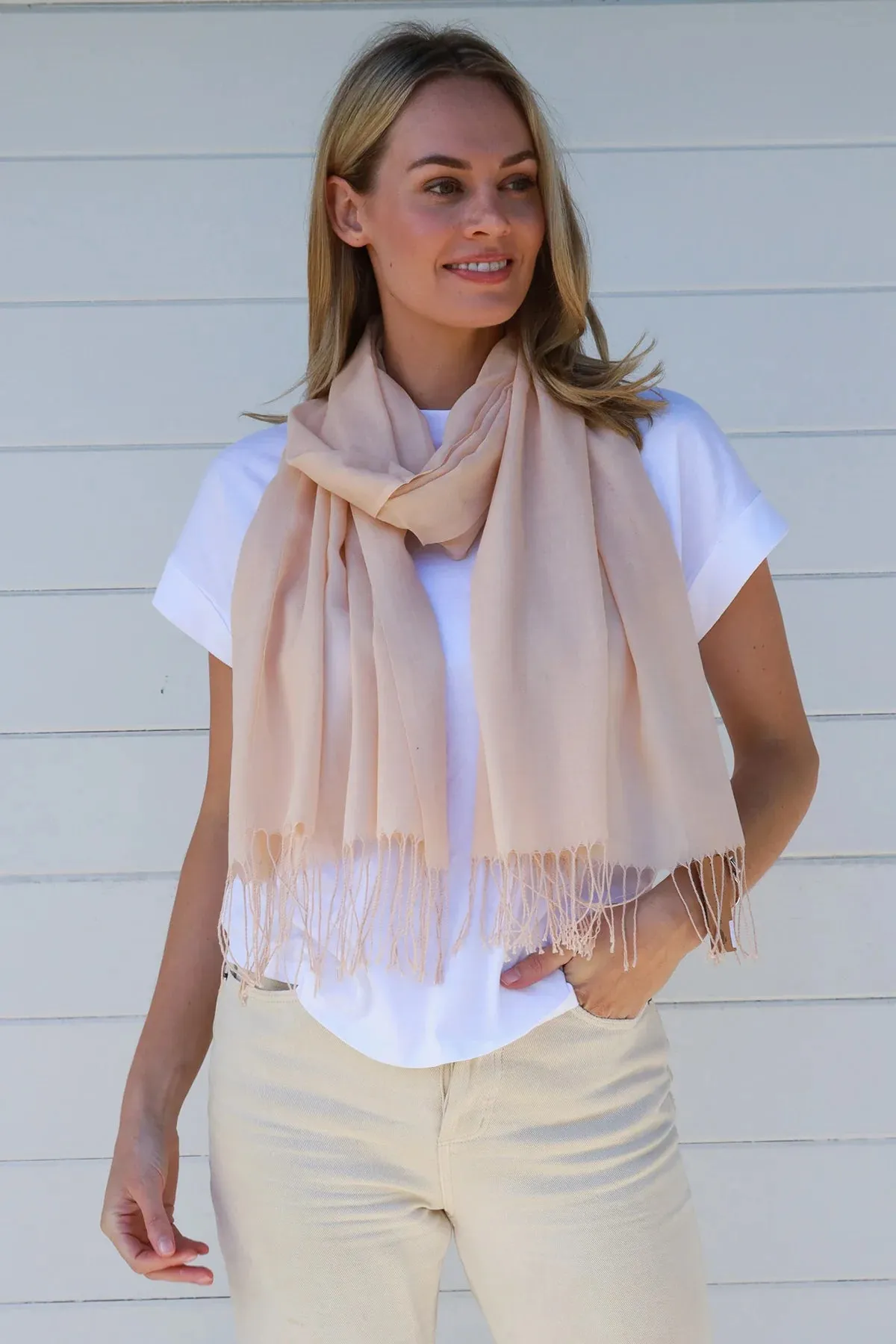 Peach Scarf by Lemon Tree